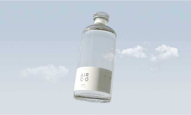削減すべき二酸化炭素でマティーニを！
地球に優しい未来的ウォッカ「Air」。
